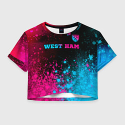 Женский топ West Ham - neon gradient: символ сверху