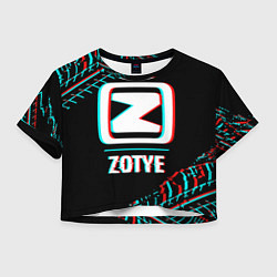 Женский топ Значок Zotye в стиле glitch на темном фоне