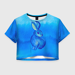 Футболка 3D укороченная женская Водяной кролик символ 2023, цвет: 3D-принт