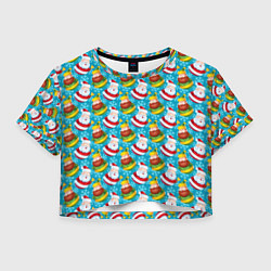 Женский топ Санта новогодний