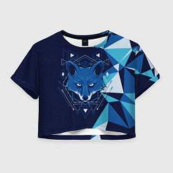 Женский топ Голова синей лисы