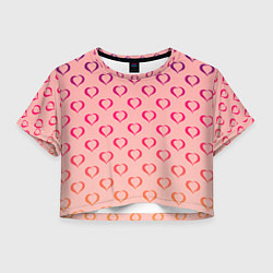 Женский топ Сердечный принт на день влюблённых