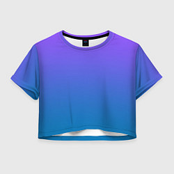 Футболка 3D укороченная женская Фиолетовый рассвет, цвет: 3D-принт