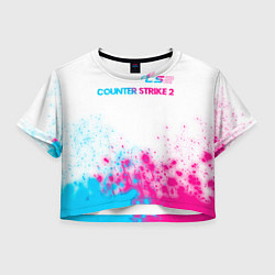 Женский топ Counter Strike 2 neon gradient style: символ сверх