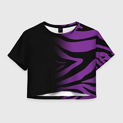 Женский топ Фиолетовый с черными полосками зебры