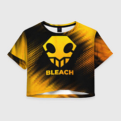 Футболка 3D укороченная женская Bleach - gold gradient, цвет: 3D-принт