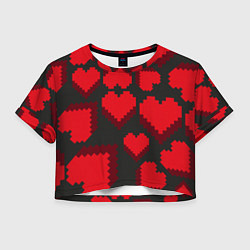 Женский топ Pixel hearts