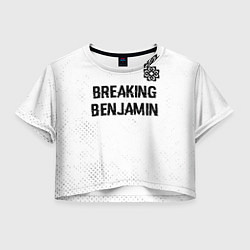 Футболка 3D укороченная женская Breaking Benjamin glitch на светлом фоне: символ с, цвет: 3D-принт