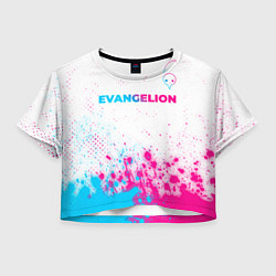 Женский топ Evangelion neon gradient style: символ сверху