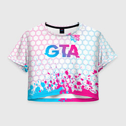 Женский топ GTA neon gradient style: символ сверху