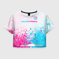 Женский топ Volkswagen neon gradient style: символ сверху