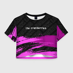 Футболка 3D укороченная женская The Cranberries rock legends: символ сверху, цвет: 3D-принт