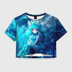 Женский топ Снежная лиса в стиле аниме