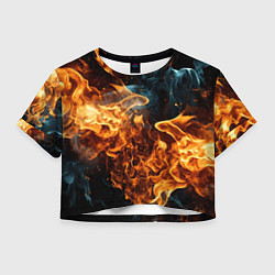Женский топ Пламя огня фон