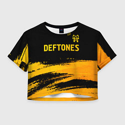 Женский топ Deftones - gold gradient посередине