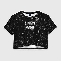 Женский топ Linkin Park glitch на темном фоне посередине