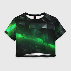 Женский топ Асимметрия зеленого узора