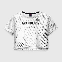 Женский топ Fall Out Boy glitch на светлом фоне посередине