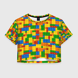 Женский топ Лего - разноцветная стена