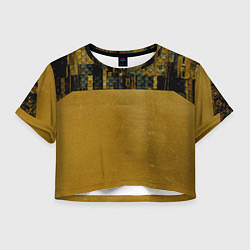 Футболка 3D укороченная женская Стёжка: золото Климта, цвет: 3D-принт