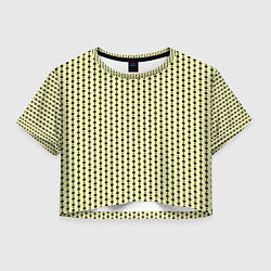 Женский топ Бледно-жёлтый полосы кружочки