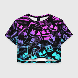 Женский топ Marshmello neon pattern