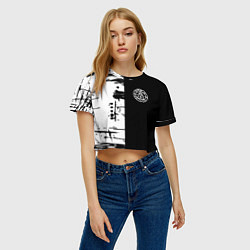 Футболка 3D укороченная женская Silent hill краски текстура гейм, цвет: 3D-принт — фото 2