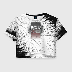 Футболка 3D укороченная женская Warthunder брызги красок текстура, цвет: 3D-принт