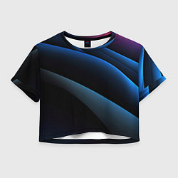 Женский топ Синий стильный абстрактный геометрический стиль на