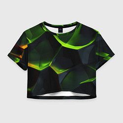 Женский топ Green neon abstract geometry