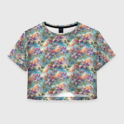 Женский топ Объемная сирень паттерн