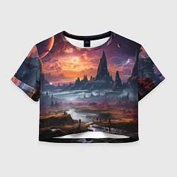 Женский топ Космический фантазийный мир на другой планете