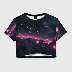 Женский топ Яркие пирамидки в космосе