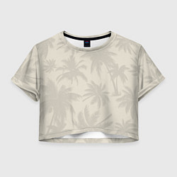 Женский топ Бежевые пальмы паттерн