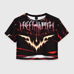 Женский топ Агрессивные красные линии на чёрном фоне