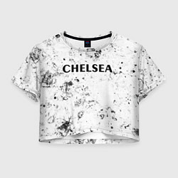 Футболка 3D укороченная женская Chelsea dirty ice, цвет: 3D-принт