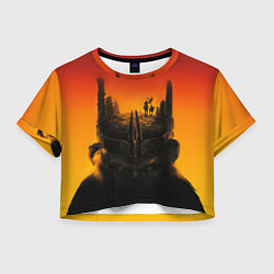 Футболка 3D укороченная женская Планета обезьян постер, цвет: 3D-принт