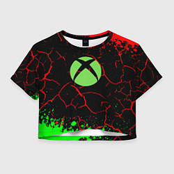 Футболка 3D укороченная женская Xbox game studio, цвет: 3D-принт