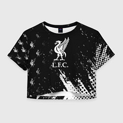 Футболка 3D укороченная женская Liverpool краски фк, цвет: 3D-принт