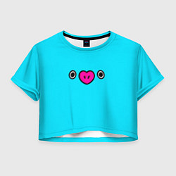 Футболка 3D укороченная женская BT21-Mang, цвет: 3D-принт