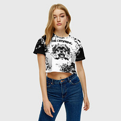 Футболка 3D укороченная женская The Offspring - рок пес, цвет: 3D-принт — фото 2