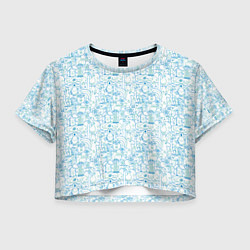 Женский топ Дудл - паттерн звери рисованные лайнарт