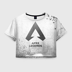 Футболка 3D укороченная женская Apex Legends - white gradient, цвет: 3D-принт