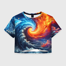 Женский топ Столкновение двух стихий - инь янь