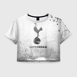 Футболка 3D укороченная женская Tottenham - white gradient, цвет: 3D-принт