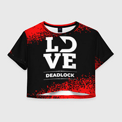 Футболка 3D укороченная женская Deadlock love классика, цвет: 3D-принт