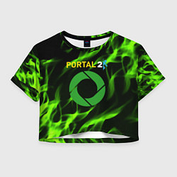 Женский топ Portal green flame