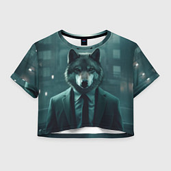 Женский топ Волк в пиджаке