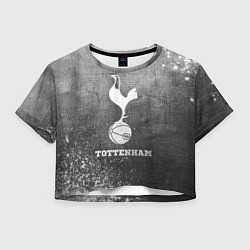 Футболка 3D укороченная женская Tottenham - grey gradient, цвет: 3D-принт