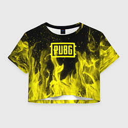 Женский топ PUBG fire yellow